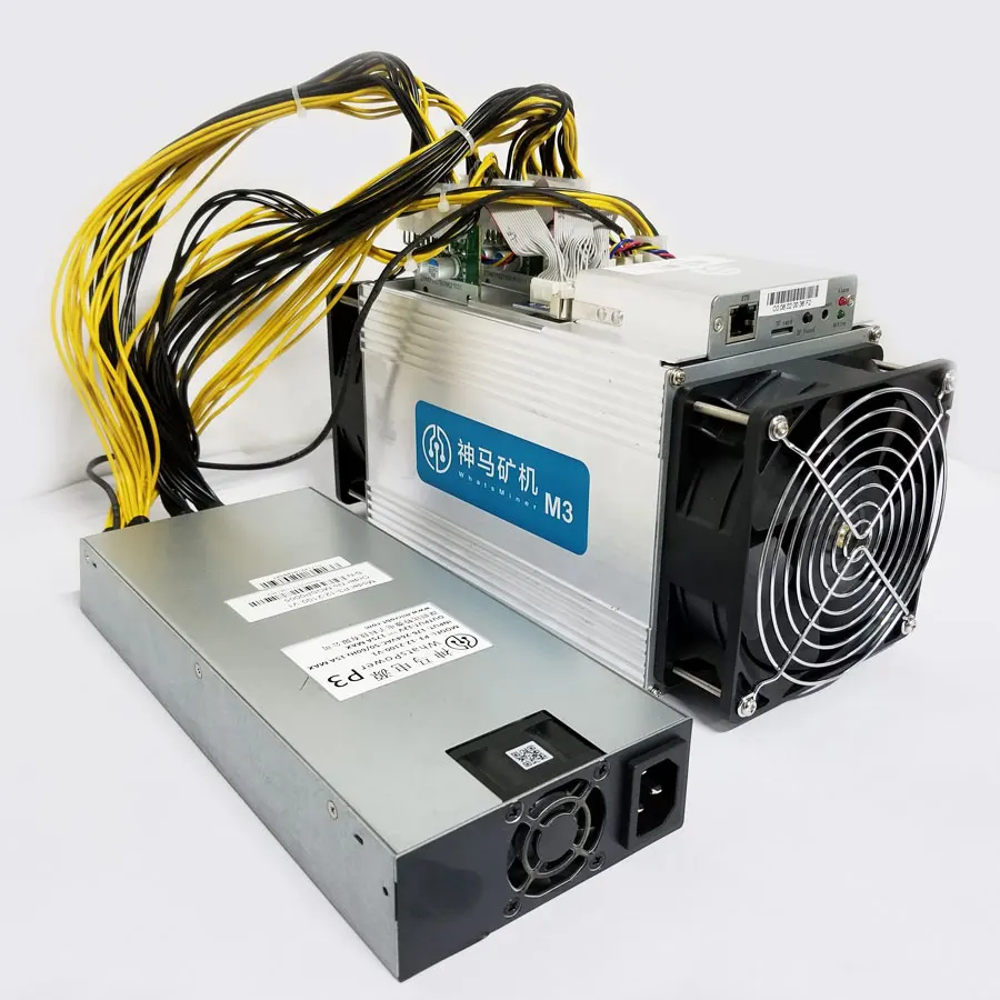 Us 1750 0 In Stock New Whatsminer M3 11 5t Bitcoin Miner Asic Btc Mining Machine The Same Good As Bitmain Antminer S9 With Power Supply In Network - 